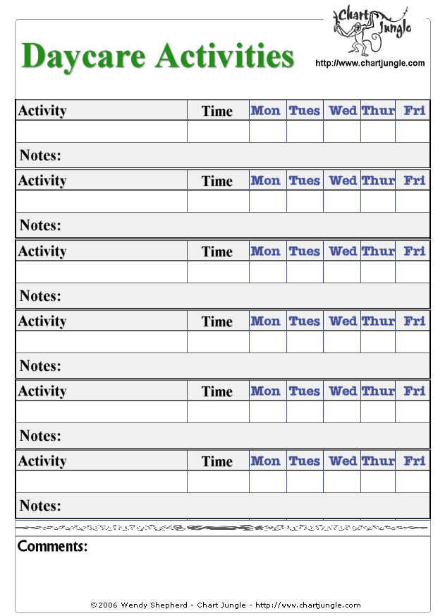 Daycare Charts