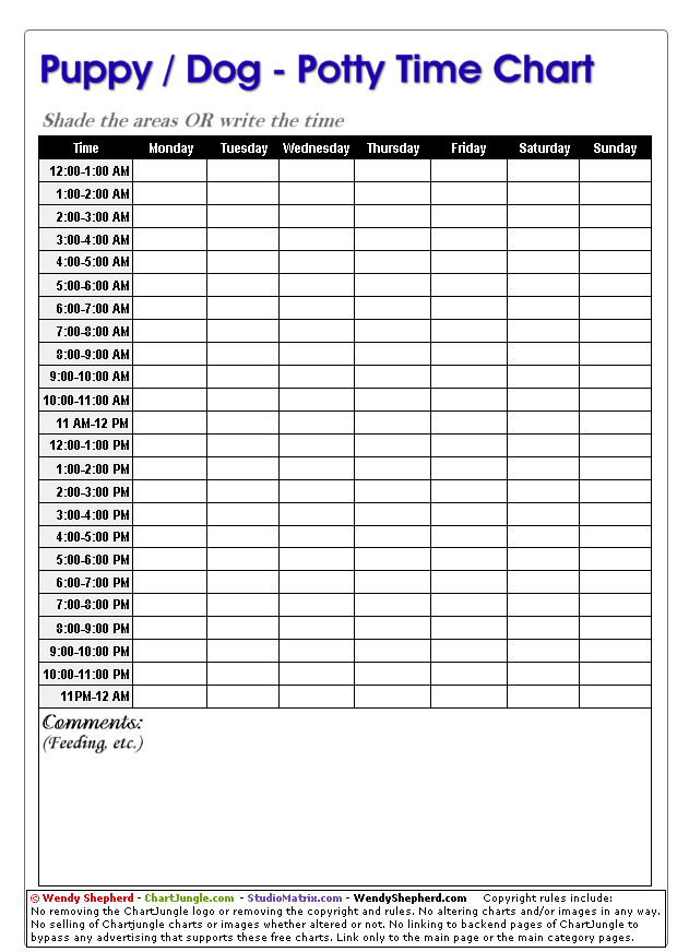 Printable Puppy Training Schedule Pdf imgprimrose