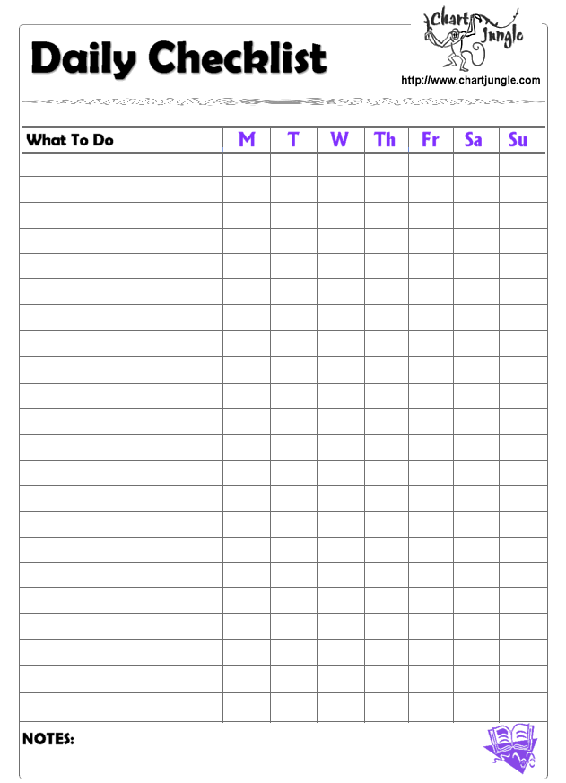 Dailychecklistblank